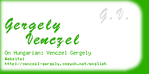 gergely venczel business card